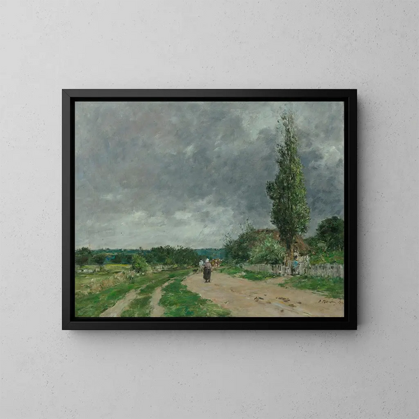 La route de Deauville - Eugène Boudin — quadro incorniciato alla parete
