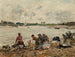 Lavatrici sul bordo della Touques - Eugène Boudin — vista dell’opera