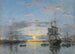 Le Havre, l'avant-port al tramonto - Eugène Boudin — vista dell’opera