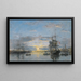 Le Havre, l'avant-port al tramonto - Eugène Boudin — quadro incorniciato alla parete