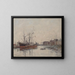Le Havre, il bacino di la Barre - Eugène Boudin — quadro incorniciato alla parete