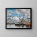 Il bacino di Deauville - Eugène Boudin — quadro incorniciato alla parete