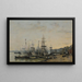 Il porto di Bordeaux visto dal molo dei Chartrons - Eugène Boudin — quadro incorniciato alla parete