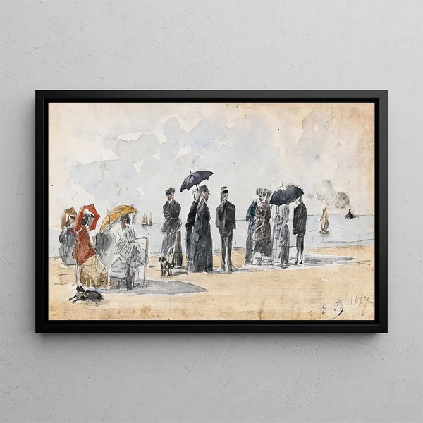 Les Crinolines - Eugène Boudin — quadro incorniciato alla parete
