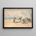 Les canots sur la plage de Trouville - Eugène Boudin — quadro incorniciato alla parete