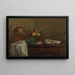 Nature morte con il cucchiaio rovesciato - Eugène Boudin — quadro incorniciato alla parete
