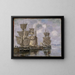 Navi nel porto di Honfleur - Eugène Boudin — quadro incorniciato alla parete
