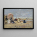 sulla spiaggia - Eugène Boudin — quadro incorniciato alla parete
