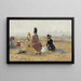 sulla spiaggia, Trouville - Eugène Boudin — quadro incorniciato alla parete