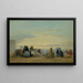 Sul spiaggia al tramonto - Eugène Boudin — quadro incorniciato alla parete