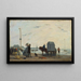sulla spiaggia a Trouville - Eugène Boudin — quadro incorniciato alla parete