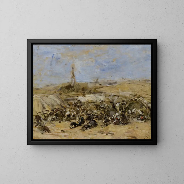 Pardon de Sainte-Anne-la-Palud - Eugène Boudin — quadro incorniciato alla parete