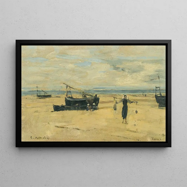 Spiagge abbandonate - Eugène Boudin — quadro incorniciato alla parete