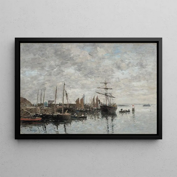 Portrieux le port - Eugène Boudin — quadro incorniciato alla parete