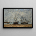 Portrieux il porto marea bassa - Eugène Boudin — quadro incorniciato alla parete