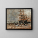 Ritorno del Terreneuvier a Portrieux - Eugène Boudin — quadro incorniciato alla parete