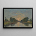 Saint-Valery-sur-Somme, effet de lune sur il canale - Eugène Boudin — quadro incorniciato alla parete