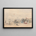 Scène di spiaggia Deauville - Eugène Boudin — quadro incorniciato alla parete