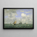 Navi e Velieri Partono dal Havre - Eugène Boudin — quadro incorniciato alla parete