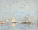 Uscita delle barche a Saint-Vaast-la-Hougue - Eugène Boudin — vista dell’opera