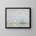 Uscita delle barche a Saint-Vaast-la-Hougue - Eugène Boudin — quadro incorniciato alla parete