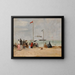 sulla spiaggia di Trouville - Eugène Boudin — quadro incorniciato alla parete