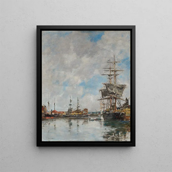 Le bassin de Deauville - Eugène Boudin — quadro incorniciato alla parete