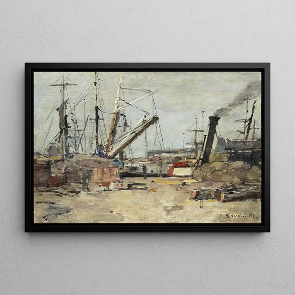 I pescherecci - Eugène Boudin — quadro incorniciato alla parete