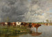 Troupeau s'abreuvant - Eugène Boudin — vista dell’opera