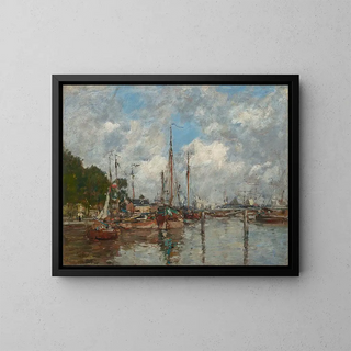 Eugne Boudin - Trouville Un coin du port.webp