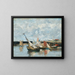 Barques à Trouville, marea bassa - Eugène Boudin — quadro incorniciato alla parete
