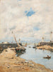 Trouville, il gozzo arenato - Eugène Boudin — vista dell’opera