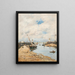 Trouville, il gozzo arenato - Eugène Boudin — quadro incorniciato alla parete