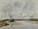 Trouville, le banchine a bassa marea - Eugène Boudin — vista dell’opera