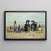 Trouville, scena di spiaggia - Eugène Boudin — quadro incorniciato alla parete