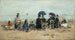 Trouville, scena di spiaggia - Eugène Boudin — vista dell’opera
