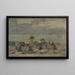 Donne che lavano la biancheria a Étretat - Eugène Boudin — quadro incorniciato alla parete