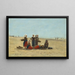 Donne sulla spiaggia a Berck - Eugène Boudin — quadro incorniciato alla parete