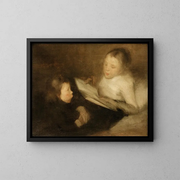 Un bel racconto - Eugène Carrière — quadro incorniciato alla parete