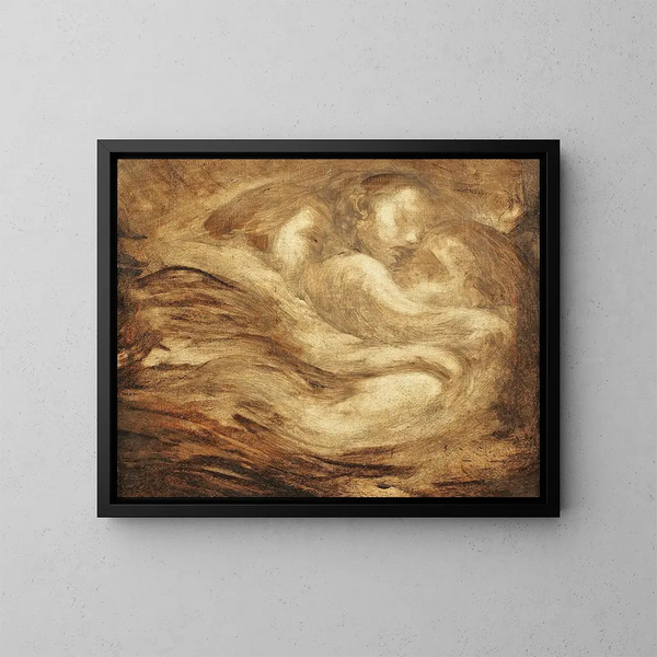 Bambini addormentati - Eugène Carrière — quadro incorniciato alla parete