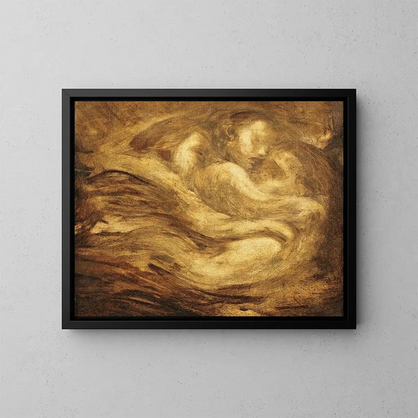 Bambini addormentati - Eugène Carrière — quadro incorniciato alla parete