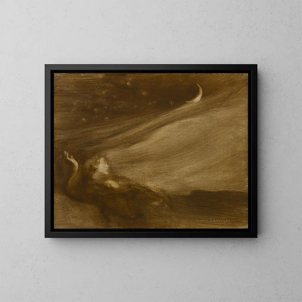 Il Contemplatore - Eugène Carrière — quadro incorniciato alla parete