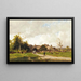 Figures à la périphérie d'un village - Eugène Ciceri — quadro incorniciato alla parete