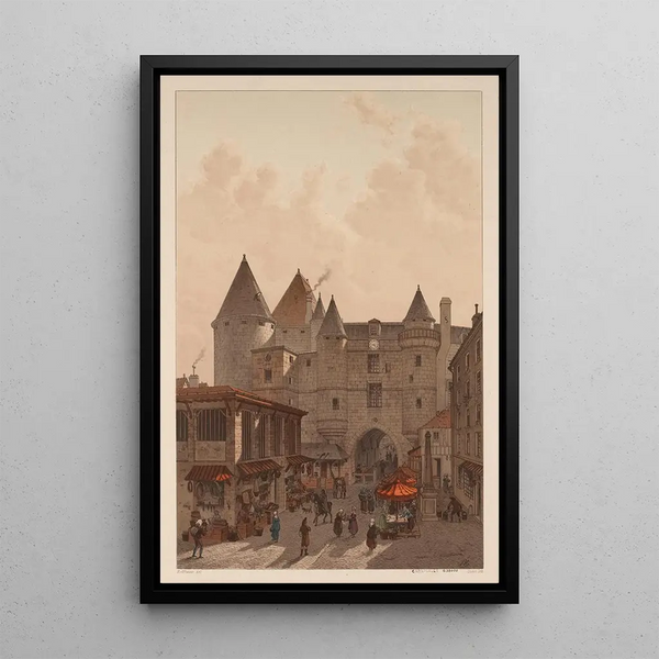 Eugne Ciceri - Grand Chtelet Vue prise de la rue SaintDenis.webp