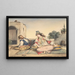 Una coppia marocchina sulla loro terrazza - Eugène Delacroix — quadro incorniciato alla parete
