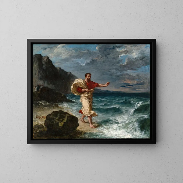 Démosthène sur le rivage - Eugène Delacroix — quadro incorniciato alla parete