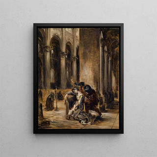 Eugne Delacroix - Gretchen in the Church Goethe Faust Part I scene in the cathedral.webp