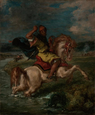 Eugne Delacroix - Moroccan Horseman Crossing a Ford.webp