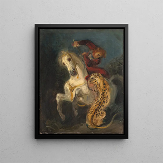 Eugne Delacroix - Rider Attacked by a Jaguar.webp