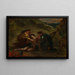 di Sant'Agostino con Santa Irene e assistente - Eugène Delacroix — quadro incorniciato alla parete